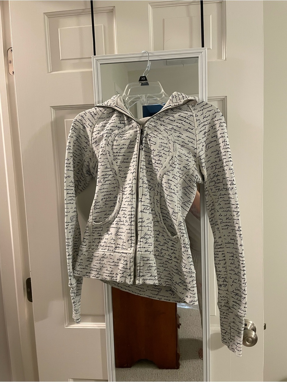 lululemon athletica White Script Zip Scuba Hoodie